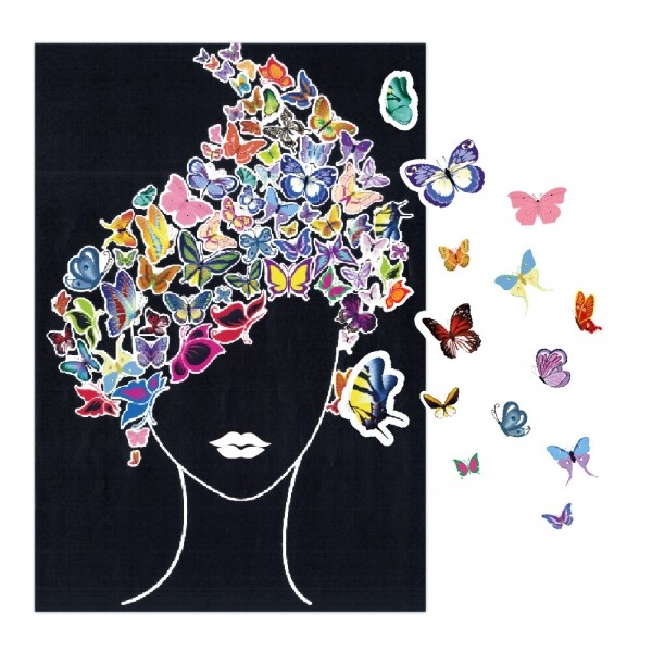 콜라주 나비 스티커 560개 도안 5입