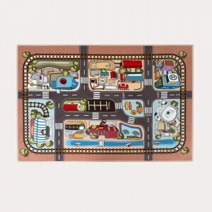 [본사] 르파파 어느 작은 마을 중형매트 150x100 (아이방러그 놀이방매트)