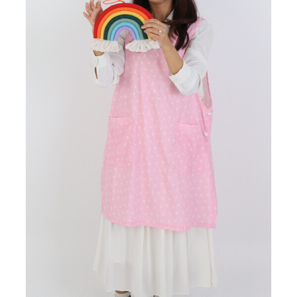 [공동구매] 키즈보나 투포켓 페미닌 풀오버 원피스 교사 앞치마