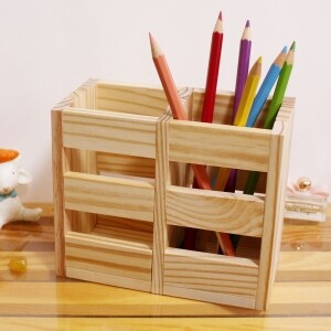 목공놀이-2칸연필꽂이