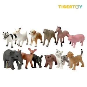 리얼안전동물 12종(가축6/야생6)