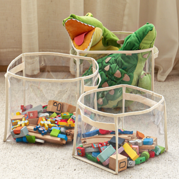 PVC 사각/원형 장난감 정리함