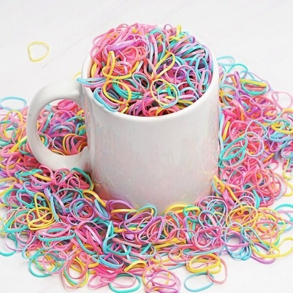 이쁨달다 이쁨봉봉밴드 100g 국산 칼라고무줄 대용량 유아동 머리끈 - 베이비용 솜사탕