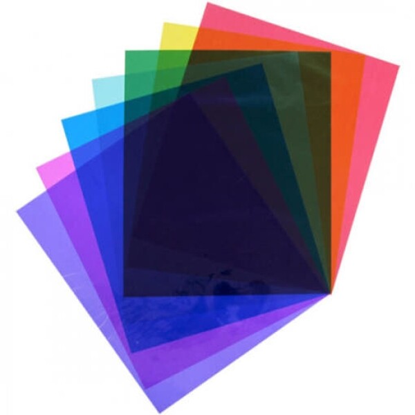 1200 셀로판지 8색10매 / 셀로판종이 미술재료 과학재료