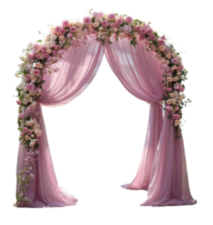 무대 아치 커튼 장식 샴페인 (75*300)