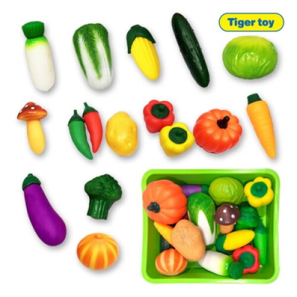 [본사] [Tigertoy]소프트야채16종+소프트교구바구니(소)