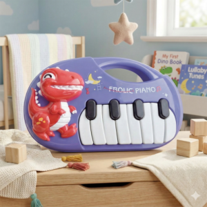 [4월 말 일괄출고][본사] 공룡 피아노 (노랑/보라)