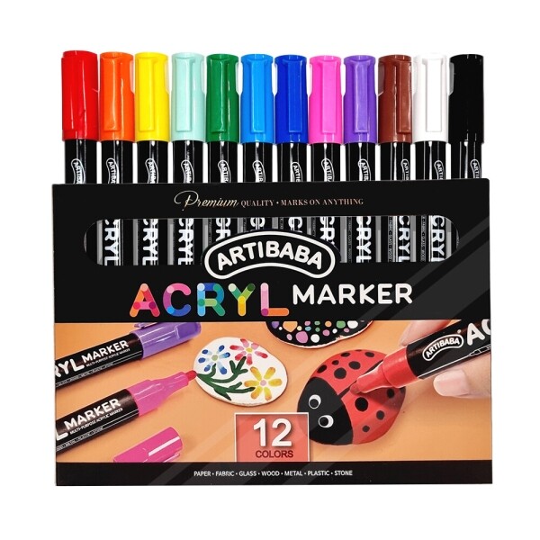 [활동영역별 기획전Ⅰ- 정적 영역] ★1+1특가★ 아티바바 아크릴마카 12색