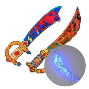  LED 해적칼 만들기 색칠놀이 6입 (2종 택1)