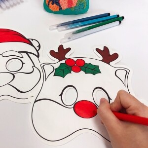 [산타가 준비한 크리스마스 기획전]루돌프&산타 풍선가면 10입