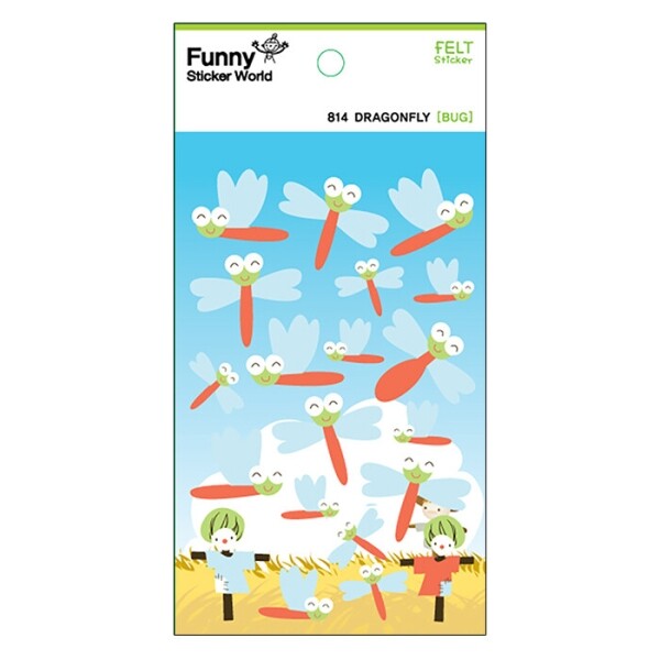 퍼니스티커 814 DRAGONFLY 잠자리 펠트 스티커