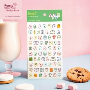 [활동영역별 기획전Ⅰ- 정적 영역] 퍼니스티커 L405 마시멜로 알파벳 에폭시 라이프스타일 스티커