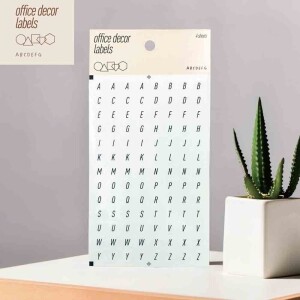 [활동영역별 기획전Ⅰ- 정적 영역] 퍼니스티커 PT-001 ABCEDFG 알파벳 PET 오피스데코 스티커