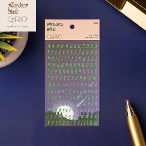 [활동영역별 기획전Ⅰ- 정적 영역] 퍼니스티커 LM-001 야광 알파벳 PVC 오피스데코 스티커